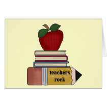 Apple Teachers Rock Tshirts and Gifts Cards