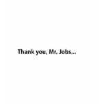 APPLE THANK YOU MR JOBS text onblack t-shirts