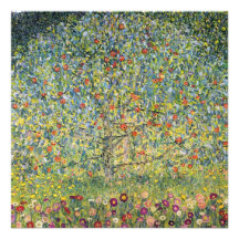 Apple Tree by Gustav Klimt, Vintage Victorian Art Invitations