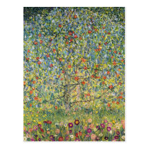 Apple Tree by Gustav Klimt, Vintage Victorian Art Postcard