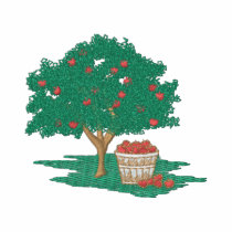 Apple Tree Embroidered Polo Shirt