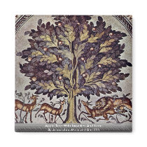 Apple Tree With Gazelles And Lions Fridge Magnet