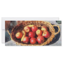 Apples and Bananas in Basket Custom Rack Card