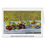 Apples And Biscuits Still Life By Paul Cezanne cards