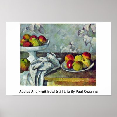 Apples And Fruit Bowl Still Life By Paul Cezanne Posters by artpaintings