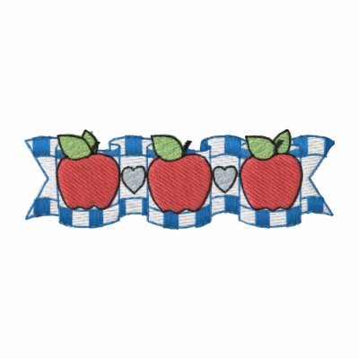 Apples and Hearts Embroidered Shirt by ZazzleEmbroidery