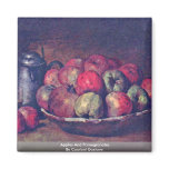 Apples And Pomegranates By Courbet Gustave Fridge Magnet