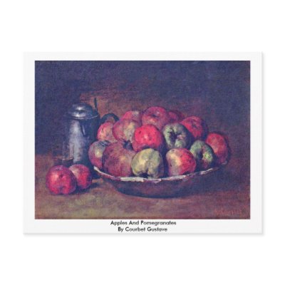 Apples And Pomegranates By Courbet Gustave Postcard by Artcollection