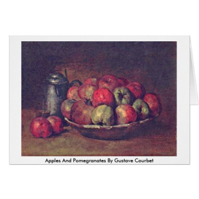 Apples And Pomegranates By Gustave Courbet Greeting Card by artpaintings