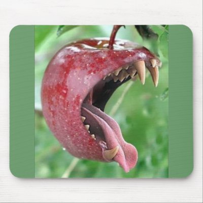 Apples Bite Back Mouse Mats by pastorjen63