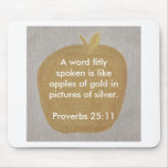 Apples of gold in pictures of silver, mousepad