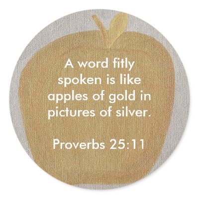 Apples of gold in pictures of silver, stickers by Cherylsart