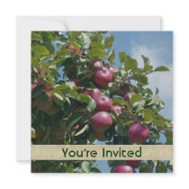 Apples On Tree Nature Party Shower Invitation