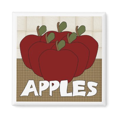 Apples Series 1 Square Magnet by estjohn