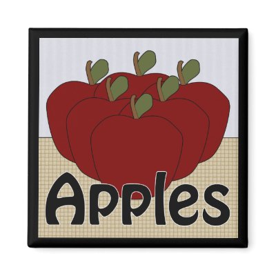 Apples Series 2 Square Magnet by estjohn