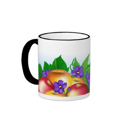 Apples & Violets Coffee Mugs by Lidusik