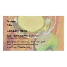 Appletini Cocktail Business Card