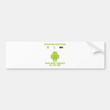 Application Developers Think Sweet Thoughts All Bumper Sticker