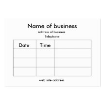 Appointment card business cards