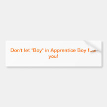 Apprentice Boys Bumper Sticker