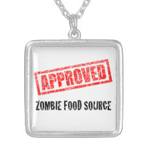 APPROVED Zombie Food Source Med. Square Necklace