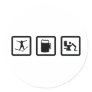 apres ski round sticker