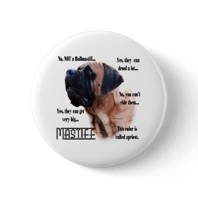 Apricot Mastiff FAQ Button by MastiffStuff