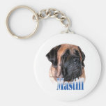 Apricot Mastiff Name Keychain