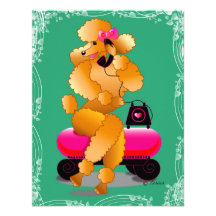 Apricot Poodle 50's Style Announcement