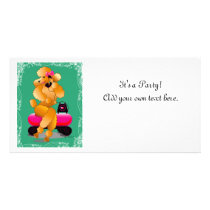 Apricot Poodle 50's Style Business Card