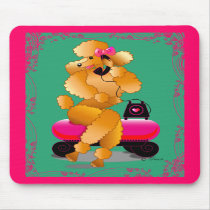 Apricot Poodle 50's Style Mousepad