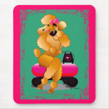 Apricot Poodle 50's Style Mousepad