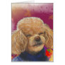Apricot Poodle Fall Leaves Art Print