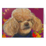 Apricot Poodle Fall Leaves Art Print