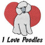 Apricot Poodle Love embroidered shirts