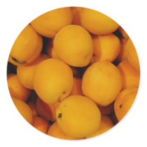 Apricots Round Stickers