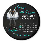 April 2011 Save the Date, Wedding Announcement Magnets