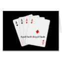April Fool's Royal Flush Card, Las Vegas Gambler!