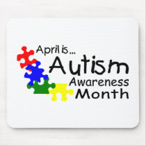 April Is Autism Awareness Month (Pieces) Mouse Mats
