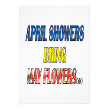 April Showers Bring May Flowers Personalized Invites