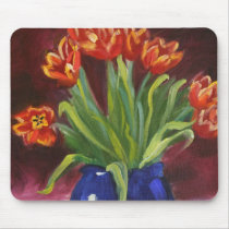 April Tulips Mouse Pads