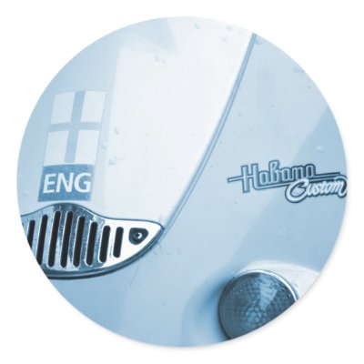 Aprilia Habana Scooter Round Sticker by jhalesfotografia