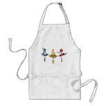 apron ballerinas tricolor red yellow blue