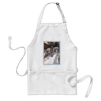 Apron: Mad Hatter Tea Party - Alice in Wonderland by Aquavel