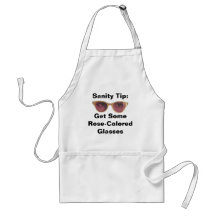 Apron Retro Style Rose-Coloured Glasses Any Saying
