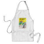 Apron with animated funny church sayings