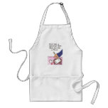 Apron with animated funny church sayings