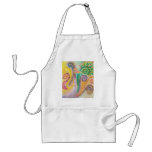Apron with Colourful Swirly Bird Design