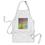 Apron with Colourful Swirly Tree Design