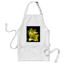 Apron, Yellow Lilies, black back
